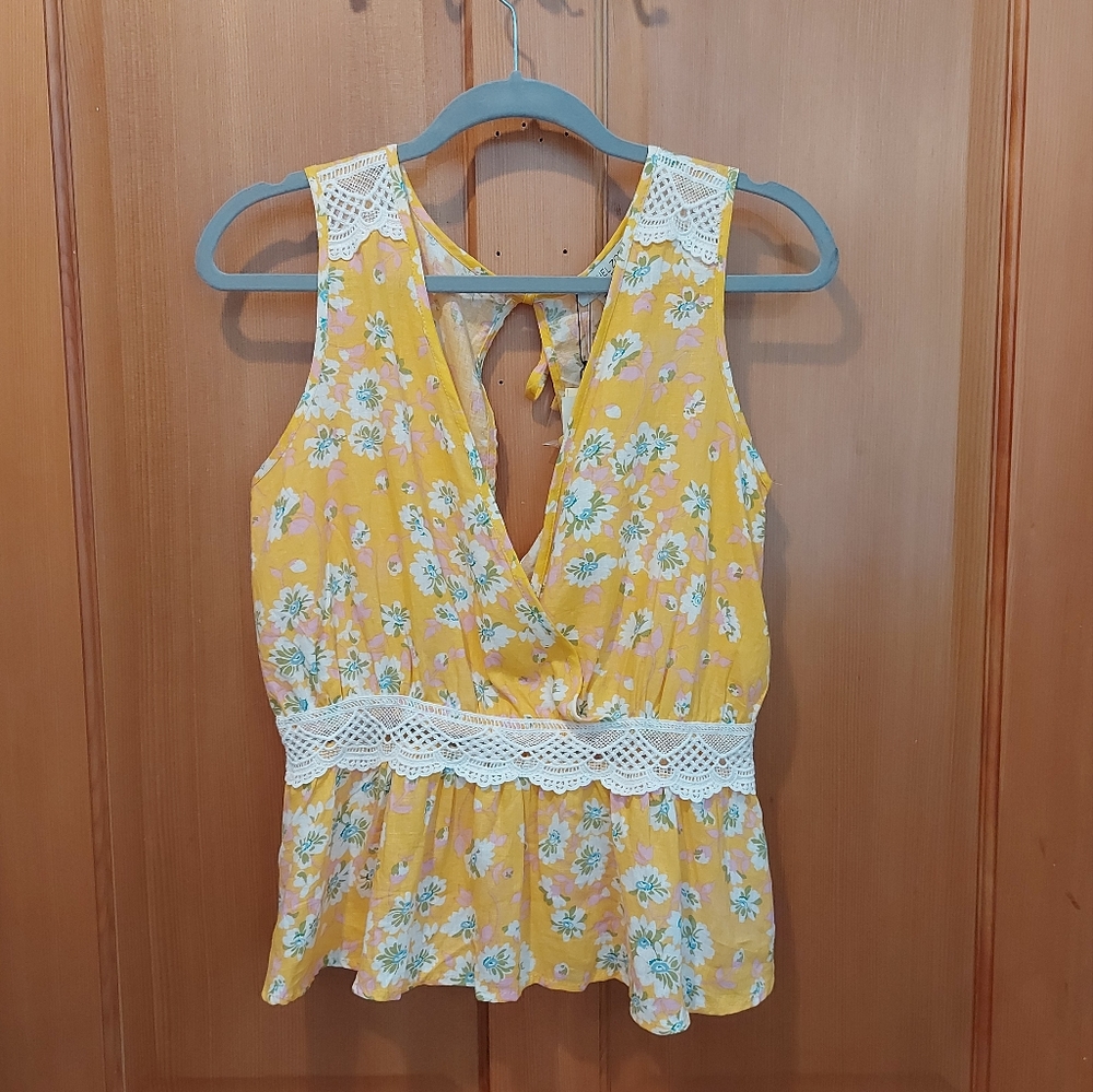 NWT Rachel Zoe linen tank top Size S